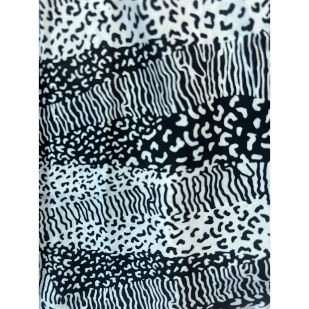 Pacific‎ Beach Swim Cover Up Safari Print Dress Womens Large Black & White